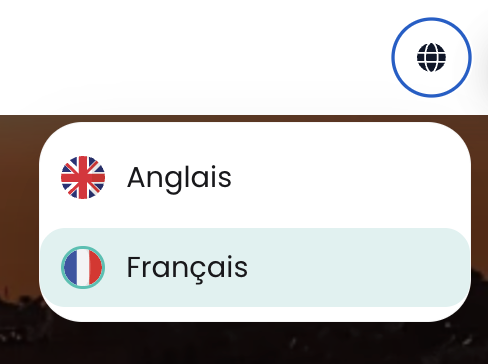 Sélecteur de langue